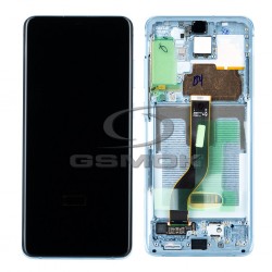 WYŚWIETLACZ LCD DO SAMSUNG G985 G986 GALAXY S20 PLUS JASNY NIEBIESKI Z RAMKĄ GH82-22145D GH82-22134D ORYGINAŁ SERVICE PACK