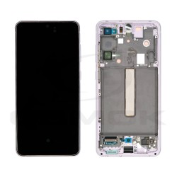 WYŚWIETLACZ LCD DO SAMSUNG G990 GALAXY S21 FE FIOLETOWY Z RAMKĄ GH82-26414D GH82-26420D GH82-26590D ORYGINAŁ SERVICE PACK