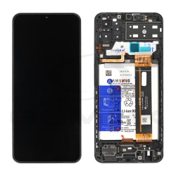 WYŚWIETLACZ LCD DO SAMSUNG M135 GALAXY M13 Z RAMKĄ I BATERIĄ GH82-29135A ORYGINAŁ SERVICE PACK