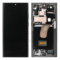 WYŚWIETLACZ LCD DO SAMSUNG S918 GALAXY S23 ULTRA SZARY GRAPHITE GREY / CZERWONY RED Z RAMKĄ GH82-30465E GH82-30466E ORYGINAŁ SERVICE PACK