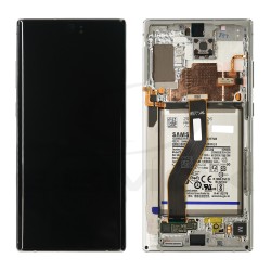 WYŚWIETLACZ LCD DO SAMSUNG Z BATERIĄ N975 GALAXY NOTE 10 PLUS BIAŁY Z RAMKĄ GH82-20841B ORYGINAŁ SERVICE PACK