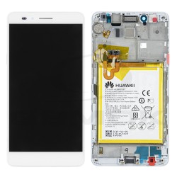 WYŚWIETLACZ LCD DO HUAWEI HONOR 5X KIW-L21 Z RAMKĄ I BATERIĄ BIAŁY 02350PEN ORYGINAŁ SERVICE PACK