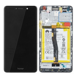 WYŚWIETLACZ LCD DO HUAWEI HONOR 6X Z RAMKĄ I BATERIĄ CZARNY 02351BNB ORYGINAŁ SERVICE PACK