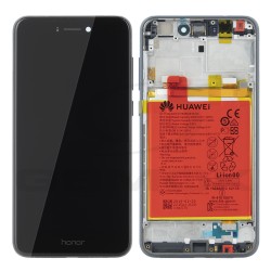 WYŚWIETLACZ LCD DO HUAWEI HONOR 8 LITE Z RAMKĄ I BATERIĄ CZARNY 02351DWH 02351UYD 02351DYM 02351DPY ORYGINAŁ SERVICE PACK