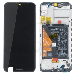 WYŚWIETLACZ LCD DO HUAWEI HONOR 8A Z RAMKĄ I BATERIĄ CZARNY 02352KGH 02352KBE 02352KJM ORYGINAŁ SERVICE PACK