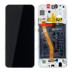 WYŚWIETLACZ LCD DO HUAWEI P SMART PLUS Z RAMKĄ I BATERIĄ BIAŁY 02352BUK ORYGINAŁ SERVICE PACK