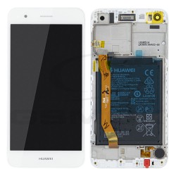 WYŚWIETLACZ LCD DO HUAWEI P9 LITE MINI SLA-L02 SLA-L03 SLA-L22 Z RAMKĄ I BATERIĄ BIAŁY 02351TUY 02351KQL ORYGINAŁ SERVICE PACK