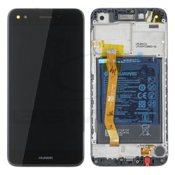 WYŚWIETLACZ LCD DO HUAWEI P9 LITE MINI SLA-L02 SLA-L03 SLA-L22 Z RAMKĄ I BATERIĄ CZARNY 02351TVA 02351KNV ORYGINAŁ SERVICE PACK