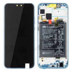 WYŚWIETLACZ LCD DO HUAWEI Y9 2019 Z RAMKĄ I BATERIĄ NIEBIESKI 02352EQD ORYGINAŁ SERVICE PACK