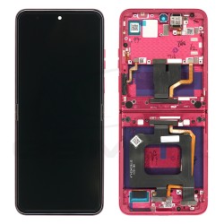 WYŚWIETLACZ LCD DO MOTOROLA RAZR 50 ULTRA RÓŻOWY Z RAMKĄ 5D68C25123 5D68C24598 ORYGINAŁ SERVICE PACK