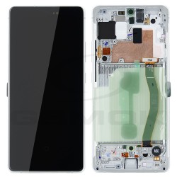 WYŚWIETLACZ LCD DO SAMSUNG G770 GALAXY S10 LITE BIAŁY PRISM Z RAMKĄ GH82-22044B GH82-21672B GH82-21992B GH82-22045B ORYGINAŁ SERVICE PACK