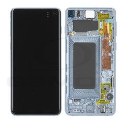 WYŚWIETLACZ LCD DO SAMSUNG G973 GALAXY S10 NIEBIESKI Z RAMKĄ GH82-18850C GH82-18835C GH82-18860C ORYGINAŁ SERVICE PACK