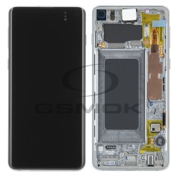 WYŚWIETLACZ LCD DO SAMSUNG G973 GALAXY S10 SREBRNY Z RAMKĄ GH82-18850G GH82-18835G GH82-18860G ORYGINAŁ SERVICE PACK
