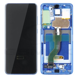 WYŚWIETLACZ LCD DO SAMSUNG G985 G986 GALAXY S20 PLUS NIEBIESKI Z RAMKĄ GH82-22134H GH82-22145H GH82-31442H ORYGINAŁ SERVICE PACK