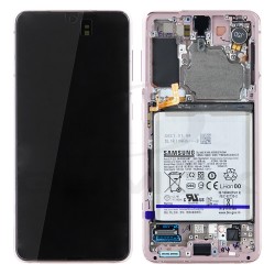 WYŚWIETLACZ LCD DO SAMSUNG G991 GALAXY S21 RÓŻOWY Z RAMKĄ I BATERIĄ GH82-24716D GH82-24718D ORYGINAŁ SERVICE PACK WYŚWIETLACZ LCD DO SAMSUNG G991 GALAXY S21 RÓŻOWY Z RAMKĄ I BATERIĄ GH82-24716D GH82-24718D ORYGINAŁ SERVICE PACK