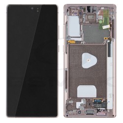 WYŚWIETLACZ LCD DO SAMSUNG N980 N981 GALAXY NOTE 20 BRĄZOWY Z RAMKĄ GH82-23495B GH82-23733B ORYGINAŁ SERVICE PACK
