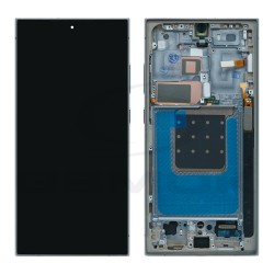WYŚWIETLACZ LCD + PANEL DOTYKOWY KOMPLET SAMSUNG S928 GALAXY S24 ULTRA SZARY Z RAMKĄ EU [OLED SOFT RMORE]