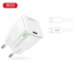 ŁADOWARKA SIECIOWA XO CE06 PD 30W USB-C + KABEL USB-C BIAŁA