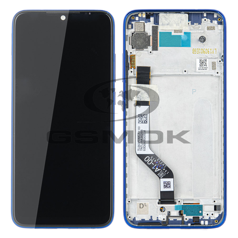 WYŚWIETLACZ LCD DO XIAOMI REDMI NOTE 7 Z RAMKĄ NIEBIESKI 561010034033 5610100140C7 561010020033 ORYGINAŁ SERVICE PACK