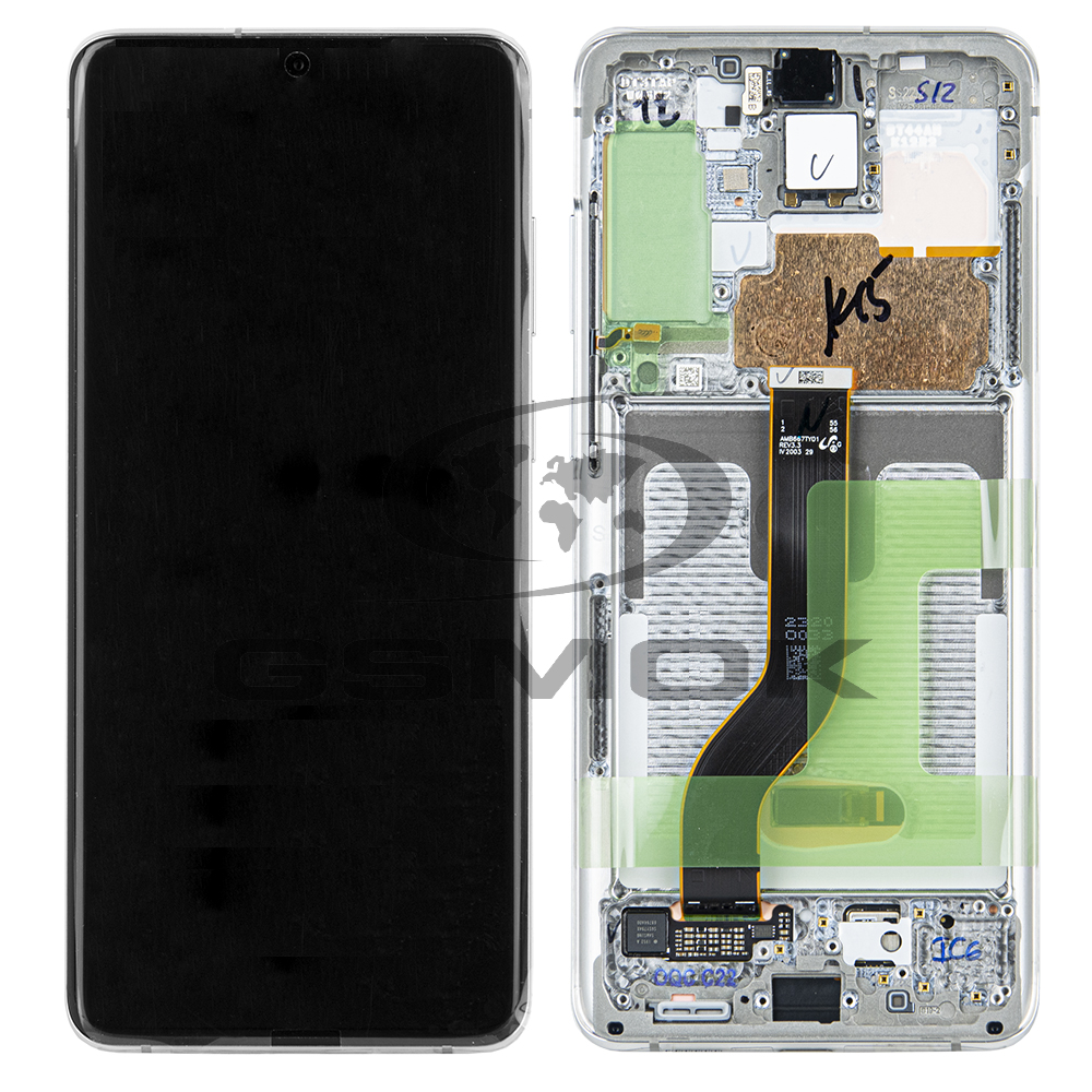 WYŚWIETLACZ LCD DO SAMSUNG G985 G986 GALAXY S20 PLUS BIAŁY Z RAMKĄ GH82-22145B GH82-22134B GH82-31441B GH82-31442B GH82-31445B ORYGINAŁ SERVICE PACK