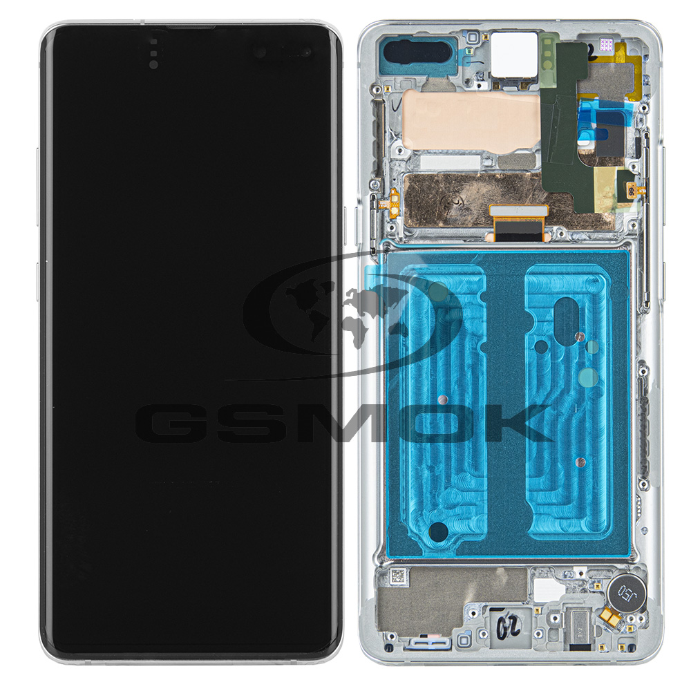 WYŚWIETLACZ LCD DO SAMSUNG G977 GALAXY S10 5G SREBRNY Z RAMKĄ GH82-20567A GH82-20442A ORYGINAŁ SERVICE PACK