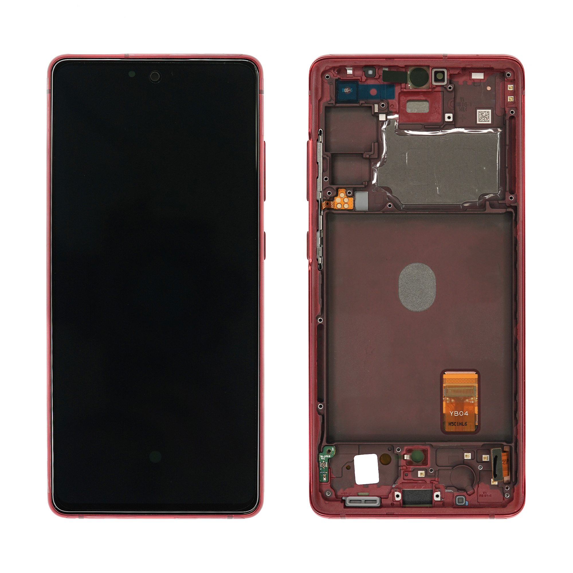 WYŚWIETLACZ LCD DO SAMSUNG G781 GALAXY S20 FE 5G CZERWONY Z RAMKĄ GH82-29056E GH82-24214E GH82-24215E GH82-31320E GH82-31321E ORYGINAŁ SERVICE PACK