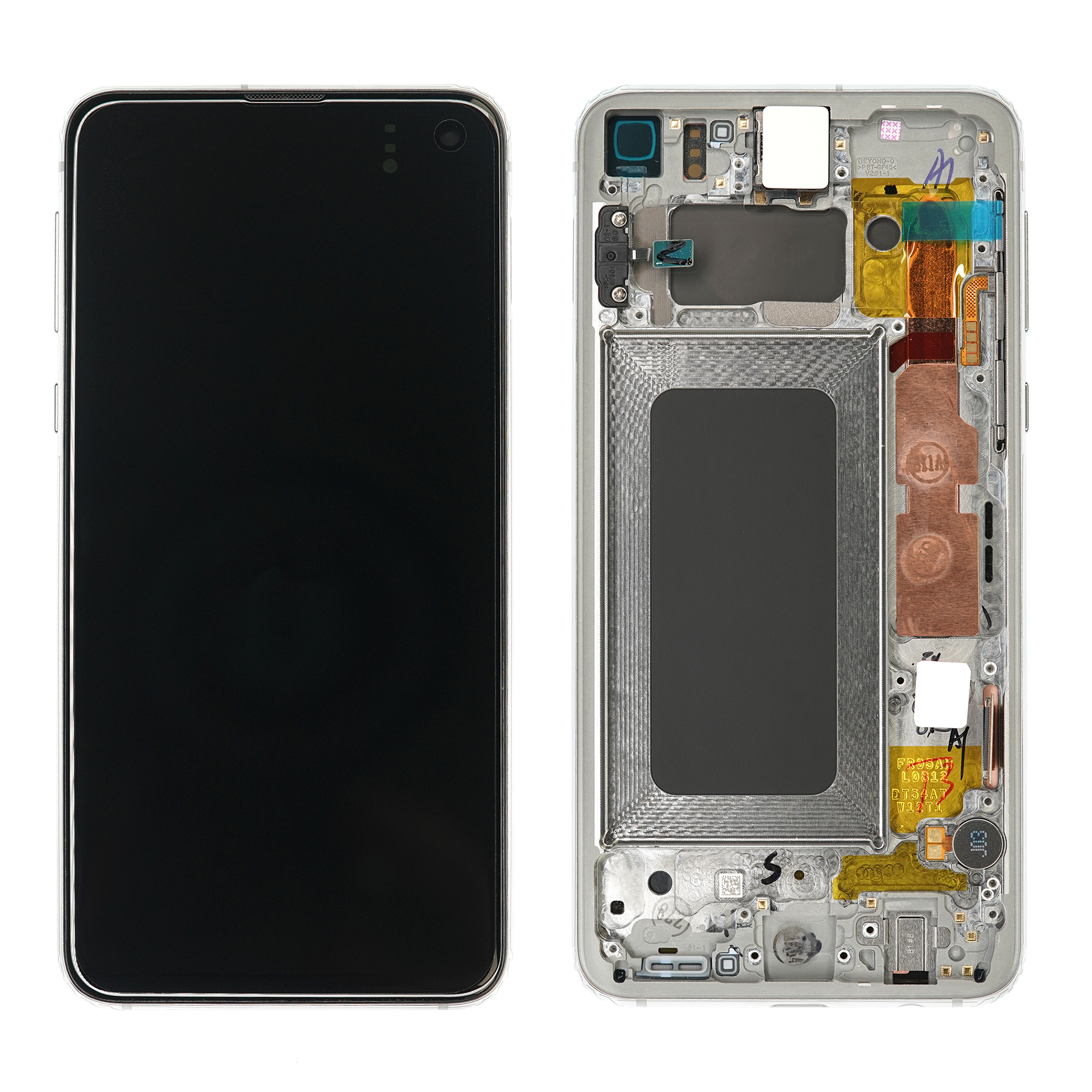 WYŚWIETLACZ LCD DO SAMSUNG G970 GALAXY S10E BIAŁY Z RAMKĄ GH82-18852B, GH82-18836B ORYGINAŁ SERVICE PACK