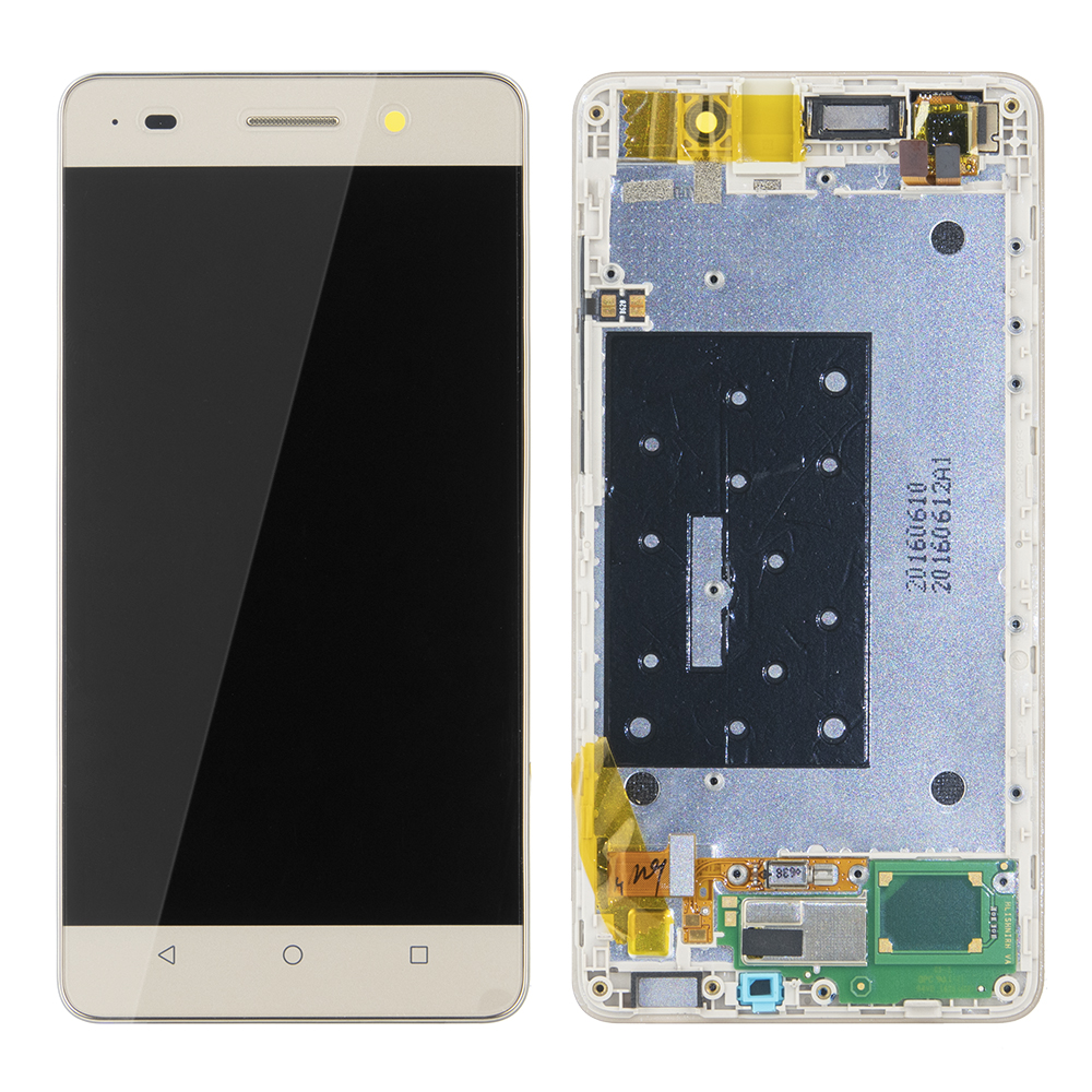 WYŚWIETLACZ LCD DO HUAWEI HONOR 4C Z RAMKĄ ZŁOTY 02350GBR ORYGINAŁ SERVICE PACK