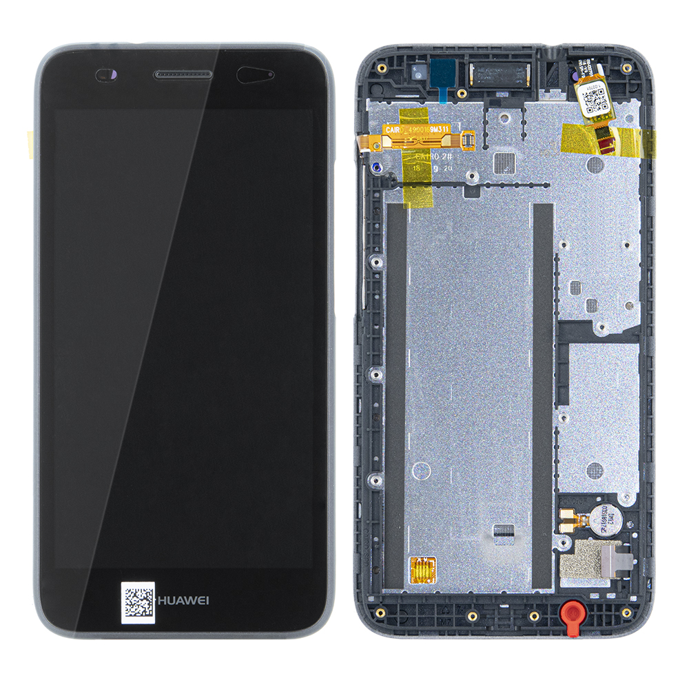 WYŚWIETLACZ LCD DO HUAWEI Y3 2017 Z RAMKĄ SZARY 97070QXM ORYGINAŁ SERVICE PACK