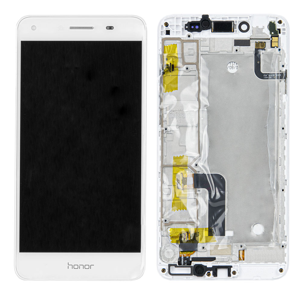 WYŚWIETLACZ LCD DO HUAWEI Y6 II COMPACT / HONOR 5A Z RAMKĄ I BATERIĄ BIAŁY 97070PMV ORYGINAŁ SERVICE PACK