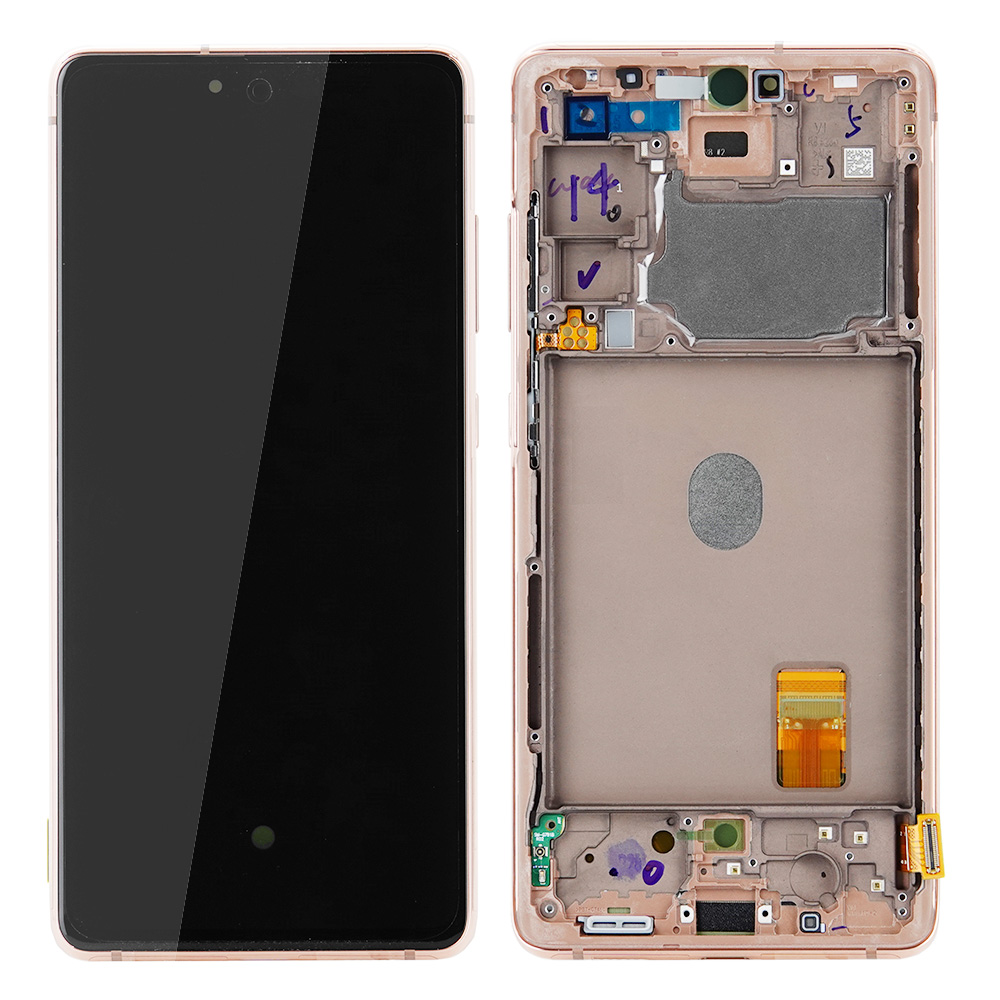 WYŚWIETLACZ LCD DO SAMSUNG G781 GALAXY S20 FE 5G POMARAŃCZOWY Z RAMKĄ GH82-29056F GH82-24214F GH82-24215F GH82-31320F GH82-31321F ORYGINAŁ SERVICE PACK