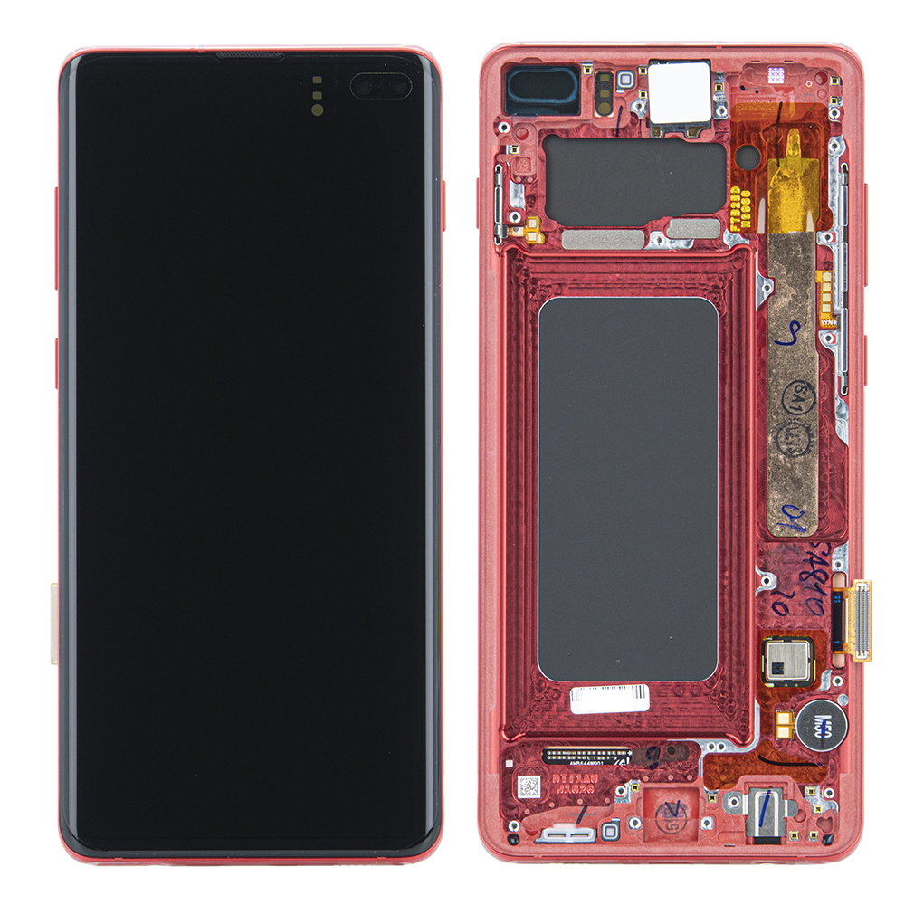WYŚWIETLACZ LCD DO SAMSUNG G975 GALAXY S10 PLUS CZERWONY Z RAMKĄ GH82-18849H GH82-18853H GH82-18834H ORYGINAŁ SERVICE PACK