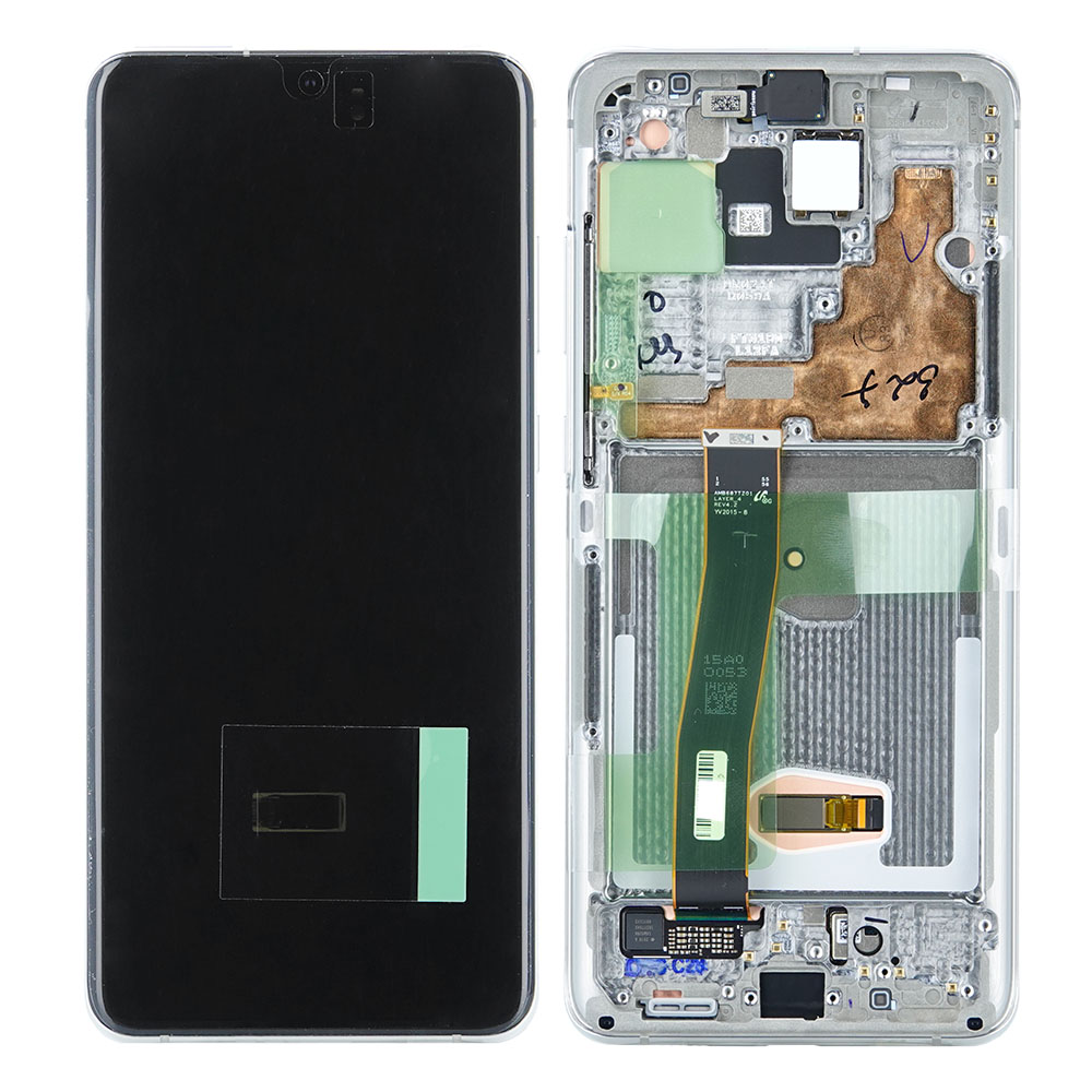 WYŚWIETLACZ LCD DO SAMSUNG G988 GALAXY S20 ULTRA BIAŁY Z RAMKĄ GH82-22327C GH82-22271C ORYGINAŁ SERVICE PACK
