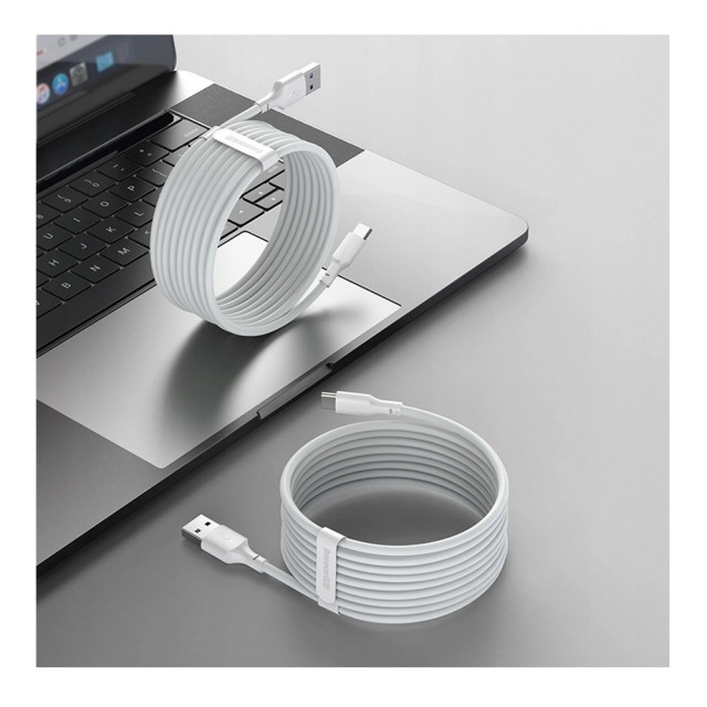 Zdjęcie 7 - KABEL USB USB-C 5A 40W 1.5M BASEUS SIMPLE WISDOM TZCATZJ-02 BIAŁY 2 SZTUKI Zdjęcie 7 - KABEL USB USB-C 5A 40W 1.5M BASEUS SIMPLE WISDOM TZCATZJ-02 BIAŁY 2 SZTUKI