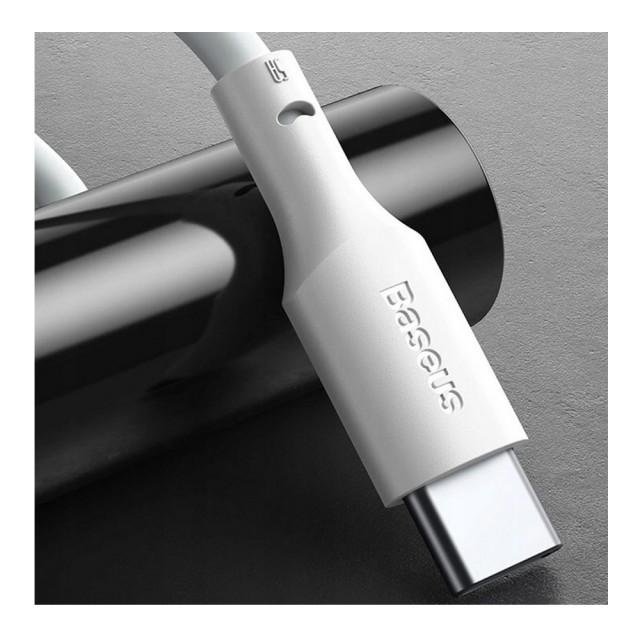 Zdjęcie 5 - KABEL USB USB-C 5A 40W 1.5M BASEUS SIMPLE WISDOM TZCATZJ-02 BIAŁY 2 SZTUKI Zdjęcie 5 - KABEL USB USB-C 5A 40W 1.5M BASEUS SIMPLE WISDOM TZCATZJ-02 BIAŁY 2 SZTUKI
