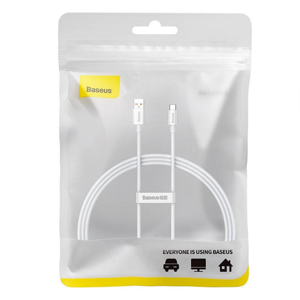 Zdjęcie 5 - KABEL USB DO USB-C 100W 1M BASEUS SUPERIOR P10320102214-01 BIAŁY Zdjęcie 5 - KABEL USB DO USB-C 100W 1M BASEUS SUPERIOR P10320102214-01 BIAŁY