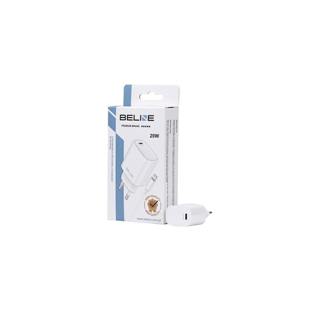 Zdjęcie 3 - ŁADOWARKA SIECIOWA BELINE U58 USB-C + LIGHTNING 20W PD 3.0 BIAŁA Zdjęcie 3 - ŁADOWARKA SIECIOWA BELINE U58 USB-C + LIGHTNING 20W PD 3.0 BIAŁA