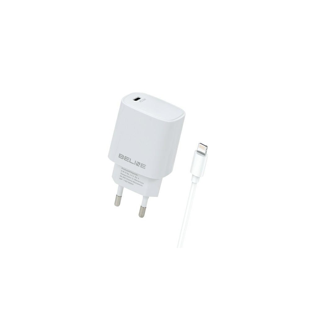 Zdjęcie 2 - ŁADOWARKA SIECIOWA BELINE U58 USB-C + LIGHTNING 20W PD 3.0 BIAŁA Zdjęcie 2 - ŁADOWARKA SIECIOWA BELINE U58 USB-C + LIGHTNING 20W PD 3.0 BIAŁA