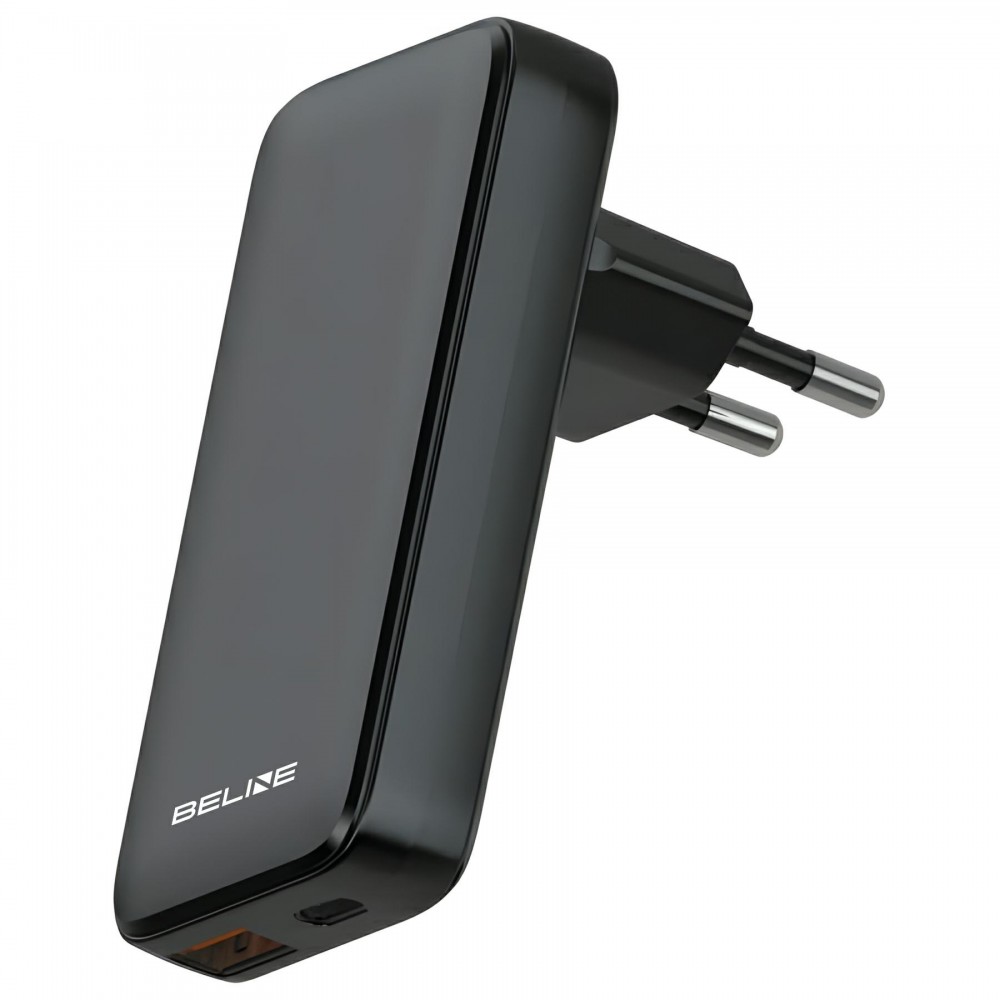 Zdjęcie 2 - ŁADOWARKA SIECIOWA BELINE USB USB-C 65W PD 3.0 QC 3.0 CZARNA Zdjęcie 2 - ŁADOWARKA SIECIOWA BELINE USB USB-C 65W PD 3.0 QC 3.0 CZARNA