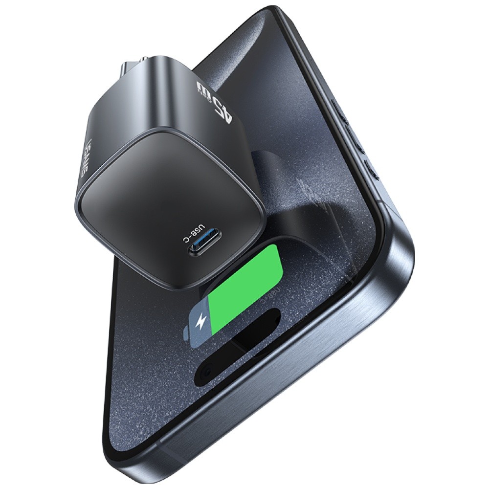 Zdjęcie 3 - ŁADOWARKA SIECIOWA USAMS T66 45W GAN FAST CHARGER TARNISH Zdjęcie 3 - ŁADOWARKA SIECIOWA USAMS T66 45W GAN FAST CHARGER TARNISH