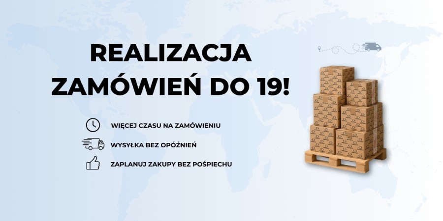 Zamówienia złożone do 19:00 wysyłamy tego samego dnia! Zamówienia złożone do 19:00 wysyłamy tego samego dnia!